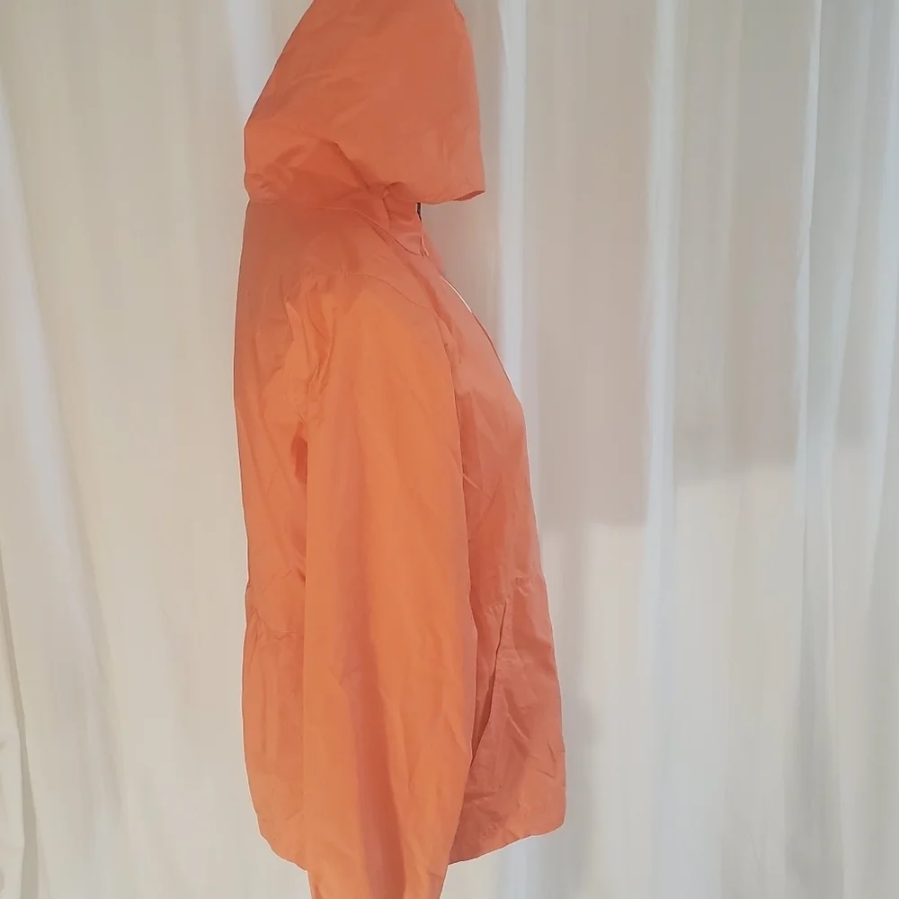 Columbia Access Point Jacket Youth Girls Size Large Hooded Nylon Peach Color